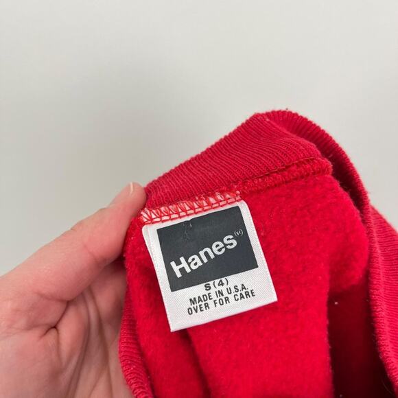 Vintage Hanes Red Teddy Bear Sweatshirt 4T USA - Picture 7 of 10